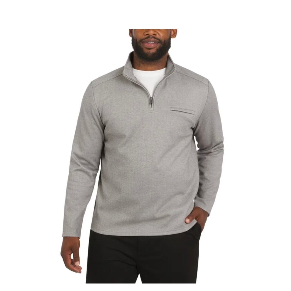 DKNY Men's Herringbone Quarter Zip Size M NEW # J535